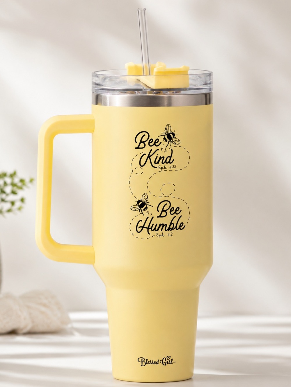 Blessed Girl “Bee Kind, Bee Humble” 40 oz Stainless Steel Tumbler 💛🐝